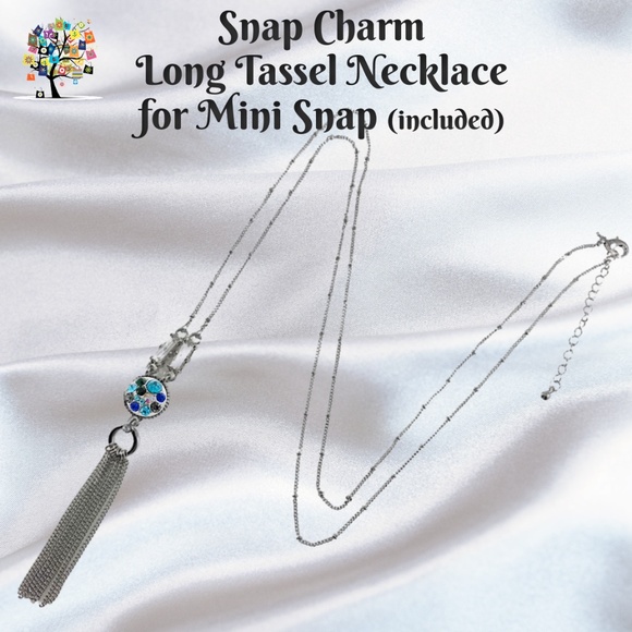 Dragonfly Spirit Designs Jewelry - Snap Charm Pendant Tassel Necklace Includes Snap Shown and Decorative Chain